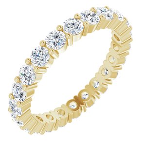 Bande d'éternité en diamant jaune 18K 2 CTW taille 6