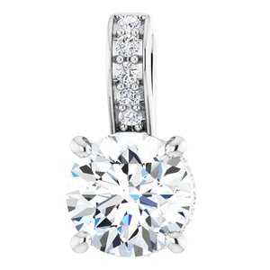 Platinum 1/2 CTW Diamond Pendant