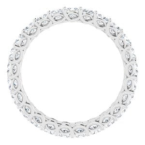 Bracelet d'éternité en diamant 14K blanc 1 3/4 CTW
