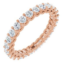 Charger l&#39;image dans la galerie, 14K Rose 1 1/3 CTW Diamond Eternity Band
