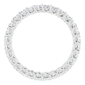 14K White 1 1/3 CTW Diamond Eternity Band