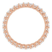 Load image into Gallery viewer, 14K Rose 1 1/2 CTW Diamond Eternity Band
