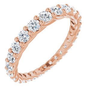 14K Rose 1 1/3 CTW diamant gradué éternité taille de bande 7