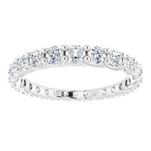 Charger l&#39;image dans la galerie, Platinum 1 1/3 CTW Diamant Graduate Eternity Band Taille 7
