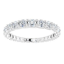 Load image into Gallery viewer, 14K White 1 1/3 CTW Diamond Graduated Eternity Band Size 7
