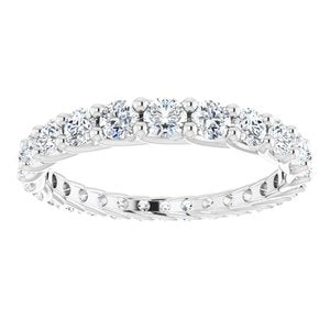 Platinum 1 1/3 CTW Diamant Graduate Eternity Band Taille 7