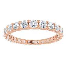Charger l&#39;image dans la galerie, 14K Rose 1 1/3 CTW diamant gradué éternité taille de bande 7
