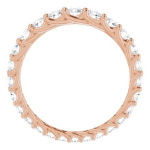 Charger l&#39;image dans la galerie, 14K Rose 1 1/3 CTW diamant gradué éternité taille de bande 7
