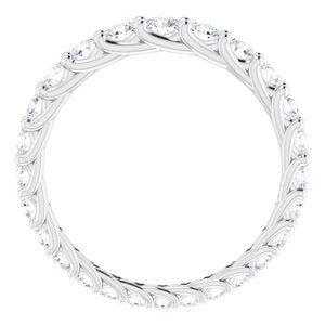 Platinum 1 1/3 CTW Diamant Graduate Eternity Band Taille 7
