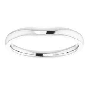Sterling Silver Matching Band for 5.5 mm Square Ring