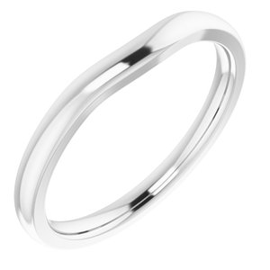 Sterling Silver Matching Band for 5.5 mm Square Ring
