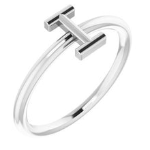 Load image into Gallery viewer, Sterling Silver Initial I Ring
