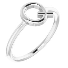 Charger l'image dans la galerie, Sterling Silver Initial Q Ring
