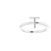 Charger l'image dans la galerie, Sterling Silver Initial T Ring
