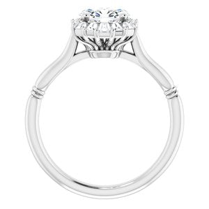 Sterling Silver 1 CTW Diamond Halo-Style Ring