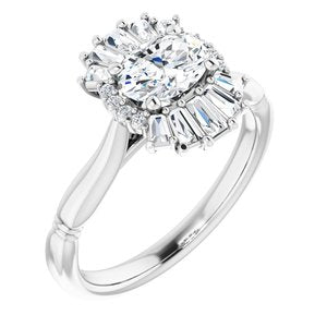 Sterling Silver 1 CTW Diamond Halo-Style Ring