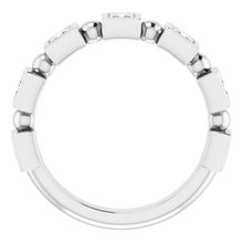Charger l&#39;image dans la galerie, Jonc anniversaire platine 5/8 CTW Diamond
