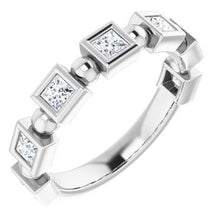 Charger l&#39;image dans la galerie, Jonc anniversaire platine 5/8 CTW Diamond
