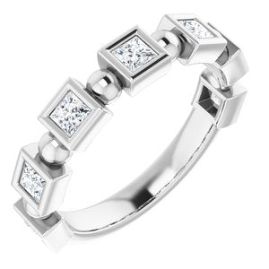 Jonc anniversaire platine 5/8 CTW Diamond