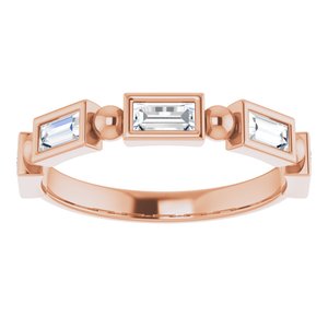 14K Rose 5/8 CTW Diamond Anniversary Band