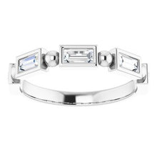 Charger l&#39;image dans la galerie, Jonc anniversaire platine 5/8 CTW Diamond
