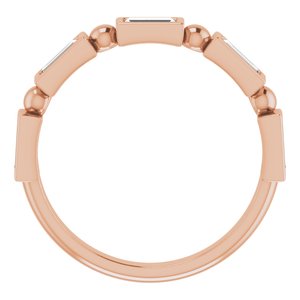 14K Rose 5/8 CTW Diamond Anniversary Band