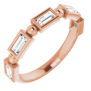 14K Rose 5/8 CTW Diamond Anniversary Band