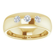 Load image into Gallery viewer, 3-Stone Half Round Band   

