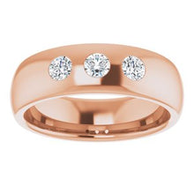 Load image into Gallery viewer, 3-Stone Half Round Band   
