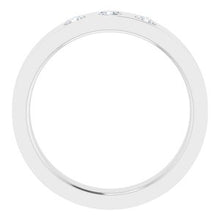 Load image into Gallery viewer, Platinum 1/5 CTW Diamond 3-Stone Flat Band Size 11.5
