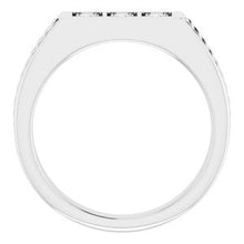 Charger l'image dans la galerie, Bague homme platine 2,75 mm ronde diamant 1/5 CTW
