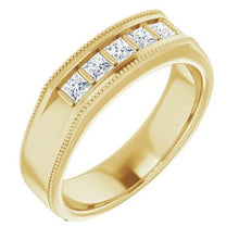 Charger l&#39;image dans la galerie, Bague pour homme en or jaune 14K avec diamant 1/2 CTW
