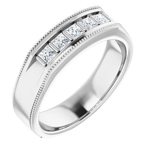 Bague pour homme avec diamant blanc 1/2 CTW 14K
