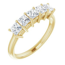 Load image into Gallery viewer, 14K Yellow 3.25x3.25 mm Square 1 CTW Diamond Anniversary Band
