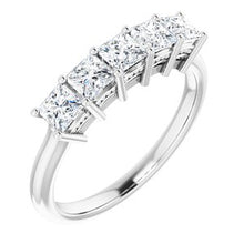 Charger l&#39;image dans la galerie, Bande d&#39;anniversaire carrée 1 CTW diamant 14K blanc 3,25x3,25 mm
