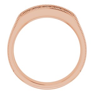 14K Rose 1/2 CTW Diamond Men's Ring