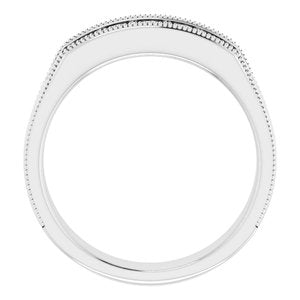 14K White 1/2 CTW Diamond Men's Ring