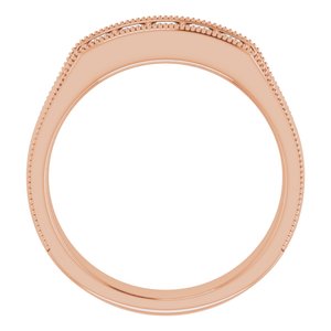 14K Rose 1/2 CTW Diamond Men's Ring