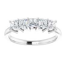 Load image into Gallery viewer, Platinum 3x3 mm Square 3/4 CTW Diamond Anniversary Band
