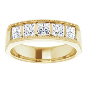 14K Yellow 1 3/8 CTW Diamond Men's Ring