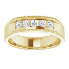 Charger l&#39;image dans la galerie, Bague pour homme en or jaune 14K avec diamant 1/2 CTW
