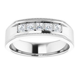 Bague pour homme avec diamant blanc 1/2 CTW 14K