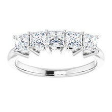 Load image into Gallery viewer, Platinum 3.25x3.25 mm Square 1 CTW Diamond Anniversary Band
