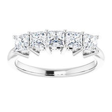 Charger l&#39;image dans la galerie, Bande d&#39;anniversaire carrée 1 CTW diamant 14K blanc 3,25x3,25 mm
