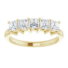 Load image into Gallery viewer, 14K Yellow 3.25x3.25 mm Square 1 CTW Diamond Anniversary Band
