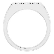 Load image into Gallery viewer, Platinum 3.2 mm Round 1/3 CTW Diamond Men's Ring
