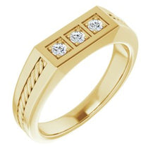 Load image into Gallery viewer, Men's Three-Stone Ring  

