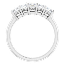Charger l&#39;image dans la galerie, Bande d&#39;anniversaire carrée 1 CTW diamant 14K blanc 3,25x3,25 mm
