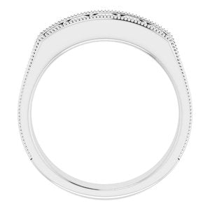 Bague pour homme en or blanc 14K avec 1 CTW et diamant