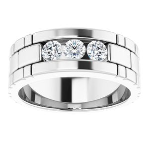 Platinum 5/8 CTW Diamond Mens Ring